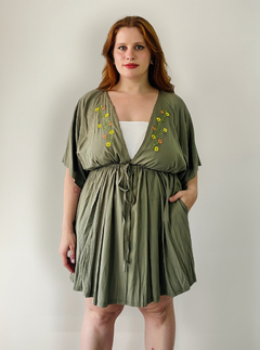 Vestido Tunica Fiesta Solero Bordado Talles Grandes Especial - tienda online