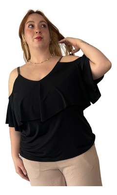 Blusa Musculosa Bretel Volado Talles Grandes Especiales en internet