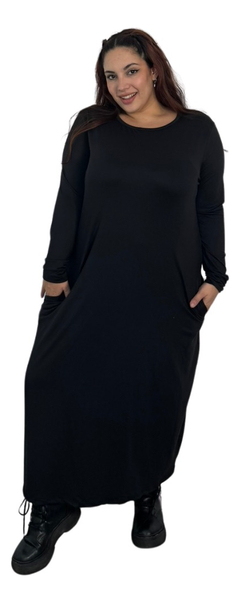 Vestido Maxi Largo Invierno Talles Grandes Especiales Al 9 - Plox