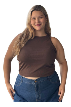 Top Musculosa Rib Cotton Talles Grandes Plus Size - comprar online