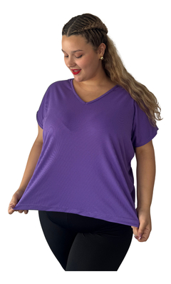 Remera Oversize Morley Escote V Talles Grandes Plus Size