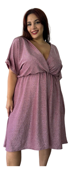 Vestido Fiesta Corto Kate Lurex Talles Grandes Especiales - comprar online