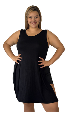 Imagen de Remeron Vestido Tajos Ideal Calza Talles Grandes Plus Size