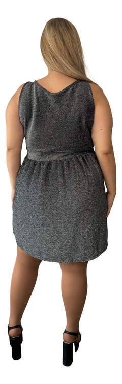 Vestido Corto Cruzado Lurex Moda Talles Grandes Especiales - tienda online