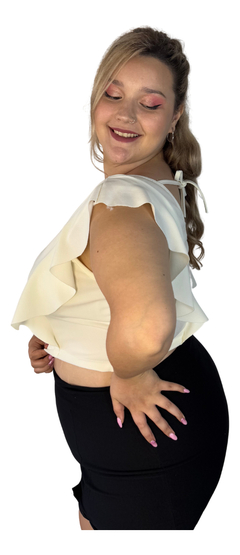 Top Blusa Berna Crep Volados Talles Grandes Especiales en internet