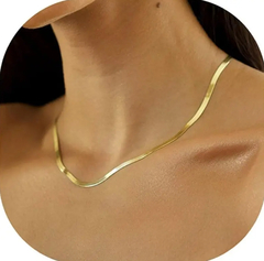 Cadena Snake Acero Dorado Calidad Premium Hasta 60 Cm - comprar online