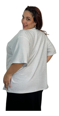 Kimono Lurex Fiesta Elegante Mujer Talle Grande Especial - Plox