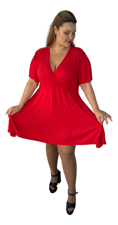 Vestido Cruzado Ana Morley Talles Grandes Especiales 8 Al 14 - comprar online