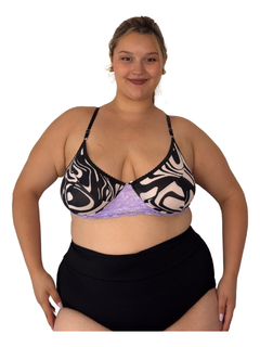 Corpiño Aro Microfibra Encaje Sexy Talles Grandes Plus Size