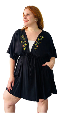 Imagen de Vestido Tunica Fiesta Solero Bordado Talles Grandes Especial