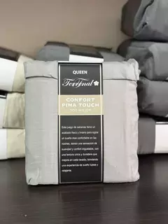 Juego de sábanas lisas Terrenal 500 hilos Queen