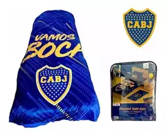 Frazada de Boca y River con corderito 1 1/2 (Licencia Oficial) - tienda online