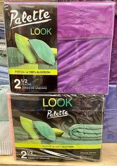 Juego de sabanas Palette Look Percal 144 Hilos (1 1/2 - 2 1/2) - Blanco Castelli Mayorista
