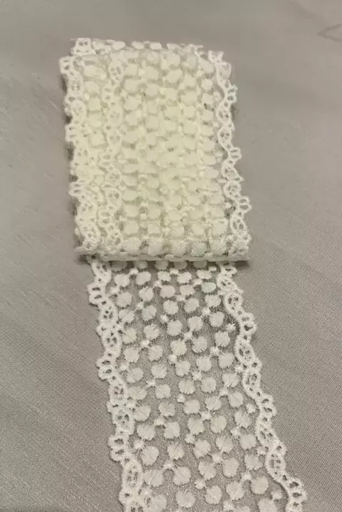 Cinta Bordada 95cm X 6cm -Art 5001 -Color Natural - comprar online