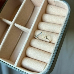 Anel montanha liso simples prata