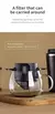 Filtro de café em aço inoxidável c/ gotejamento e suporte de chá de cafe - TIPSTORE 