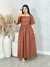 Vestido no linho manga bufante - fontinelemodacrista