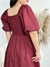 Vestido no linho manga bufante