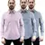 Kit 3 Camisas Social Masculina Listrada Manga Longa na internet