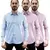 Kit 3 Camisas Social Masculina Listrada Manga Longa - comprar online