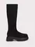 CUCCOO BASICS Botas Over-the-Knee Pretas de Detalhe Minimalista em Tricô, na internet