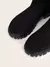 CUCCOO BASICS Botas Over-the-Knee Pretas de Detalhe Minimalista em Tricô, - loja online