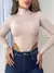 Body Collant Cavado Feminino Gola Alta Manga Longa Moda Blogueira na internet