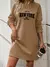 INAWLY Vestido De Manga Comprida Com Estampa De Letras Raglan - comprar online