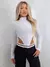 Body Collant Cavado Feminino Gola Alta Manga Longa Moda Blogueira - Seuconfortotche