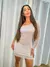 JM STORE Vestido feminino paetê modelo festa um ombro manga longa curto balada na internet
