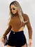 Body Collant Cavado Feminino Gola Alta Manga Longa Moda Blogueira - loja online