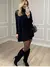 Poncho Feminino de Tricot Manga Longa Lanzinha Flanelada Tendencia Inverno Gola Alta Vestido Trico Blogueira - comprar online