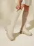 CUCCOO BASICS Botas Over-the-Knee Pretas de Detalhe Minimalista em Tricô,