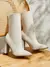 CUCCOO BASICS Bota de Malha para Mulheres com Salto Tratorado Alto Elástico e Bico Fino, Nova Coleção Natal e Ano Novo - comprar online