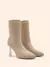 Imagem do CUCCOO BASICS Botas de Malha Elástica de Cano Médio com Salto Grosso e Bico Fino, Moda em Café Escuro, Adequado para Deslocamentos,Outono e Inverno