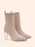 CUCCOO BASICS Botas de Malha Elástica de Cano Médio com Salto Grosso e Bico Fino, Moda em Café Escuro, Adequado para Deslocamentos,Outono e Inverno - comprar online