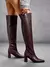 CUCCOO SZL Botas Cano Alto Fashion de Salto Alto para o Outono/Inverno para Mulheres, Botas Longas Sexy e Slim Fit para Festas - Seuconfortotche