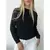 Blusa Tricô Inverno Ponto Fang Tricot Gola Redonda Manga Bufante na internet