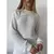 Blusa Tricô Inverno Ponto Fang Tricot Gola Redonda Manga Bufante - comprar online