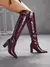 CUCCOO SZL Botas Cano Alto Fashion de Salto Alto para o Outono/Inverno para Mulheres, Botas Longas Sexy e Slim Fit para Festas - Seuconfortotche