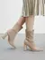 CUCCOO BASICS Botas de Malha Elástica de Cano Médio com Salto Grosso e Bico Fino, Moda em Café Escuro, Adequado para Deslocamentos,Outono e Inverno - Seuconfortotche