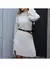 Imagem do Vestido Mousse Tricot Inverno Elegante Fenda na Lateral Frio Moda Casual Dividido Malhado