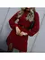 Vestido Mousse Tricot Inverno Elegante Fenda na Lateral Frio Moda Casual Dividido Malhado