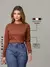 Vendedor Indicado Blusa Feminina Básica Branco Manga Longa Dia a Dia Todas Ocasiões Inverno - comprar online