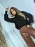 Blusa Gola Boba de Tricot Feminino