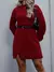 Imagem do Vestido Mousse Tricot Inverno Elegante Fenda na Lateral Frio Moda Casual Dividido Malhado