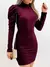 VESTIDO FEMININA CANELADO MANGA LONGA PRINCESSA GOLA ALTA PRA FRIO INVERNO