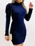 VESTIDO FEMININA CANELADO MANGA LONGA PRINCESSA GOLA ALTA PRA FRIO INVERNO - loja online
