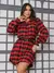 Vestido Chemise Camisão Flanelada Xadrez com Botões na internet