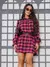 Imagem do Vestido Chemise Camisão Flanelada Xadrez com Botões